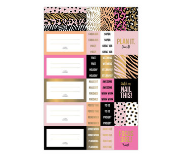 Studio Stationery Stickervellen - Pink & Gold