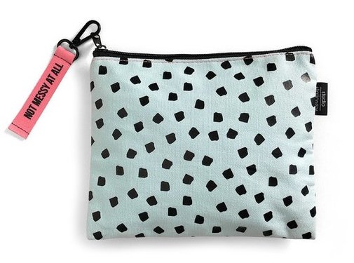 Studio Stationery Canvas Bag - Mint Dots