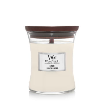 WoodWick Linen - Medium Candle