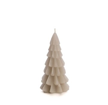 Rustik Lys Kerstboom Kaars 6,3x12 CM - Linnen