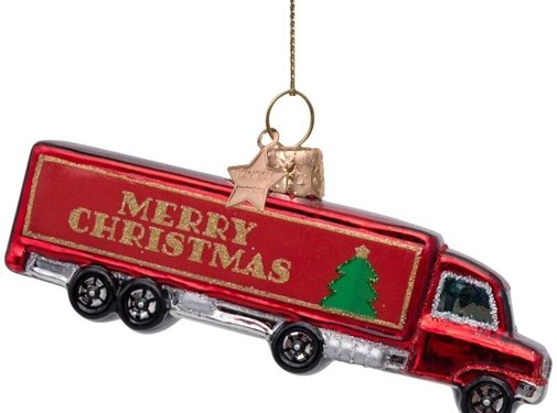 Vondels Kerstbal - Merry Christmas Truck