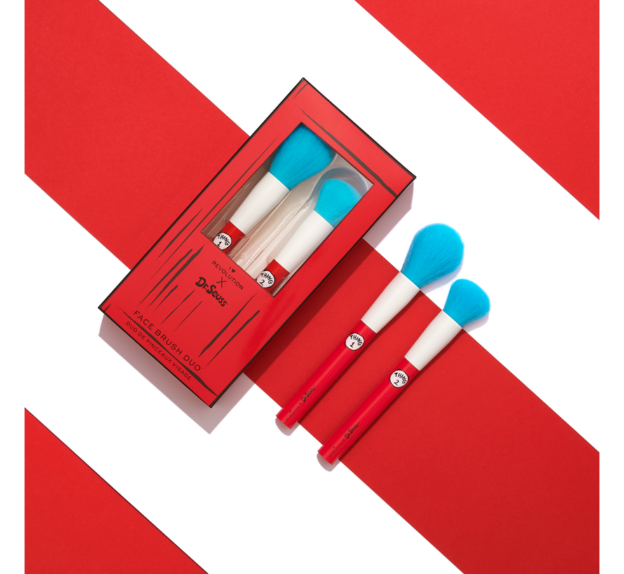 x Dr. Seuss Thing 1 and Thing 2 Brush Set