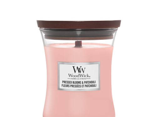 WoodWick Pressed Blooms & Patchouli - Medium Candle