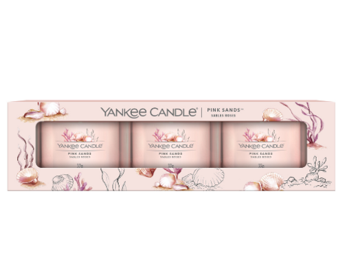 Yankee Candle Pink Sands - Filled Votive 3-Pack