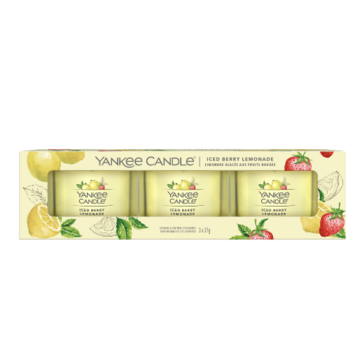 Yankee Candle Iced Berry Lemonade - Filled Votive 3-Pack