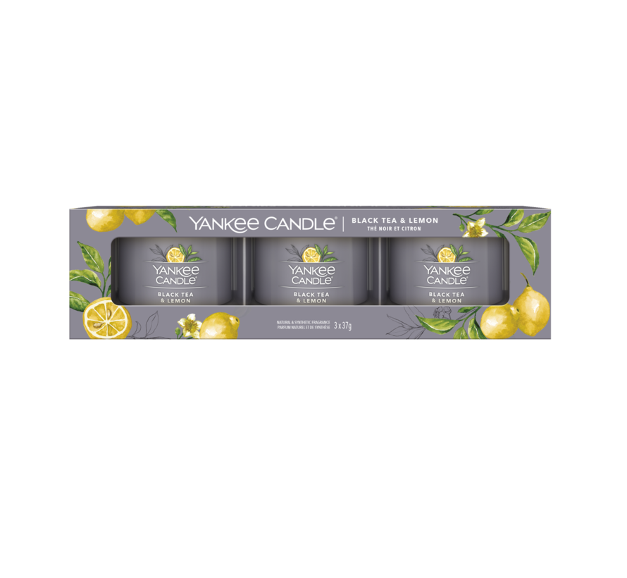 Black Tea & Lemon - Filled Votive 3-Pack