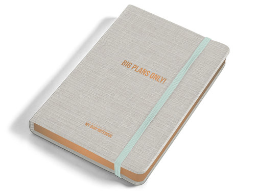 Studio Stationery Notebook - Big Plans Only - Grijs