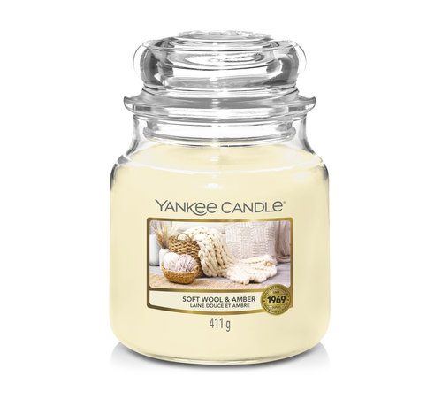 Yankee Candle Soft Wool & Amber - Medium Jar