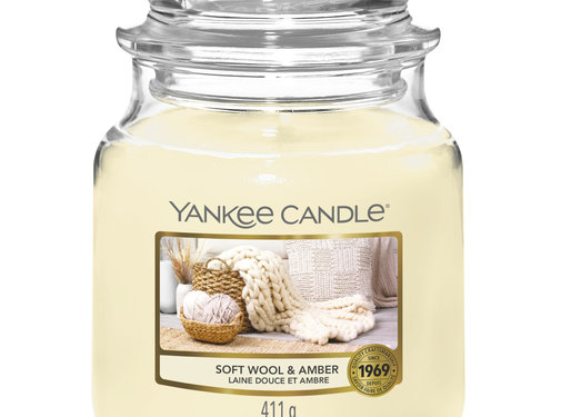 Yankee Candle Soft Wool & Amber - Medium Jar