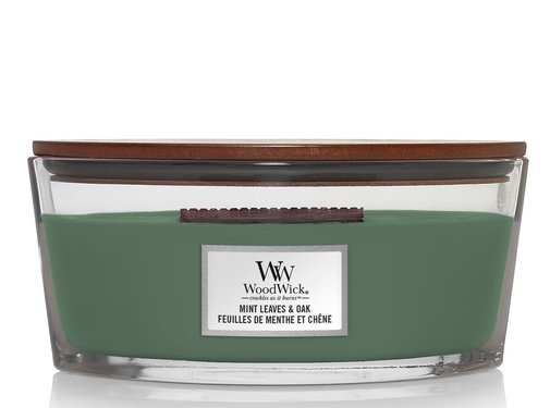 WoodWick Mint Leaves & Oak- Ellipse Candle