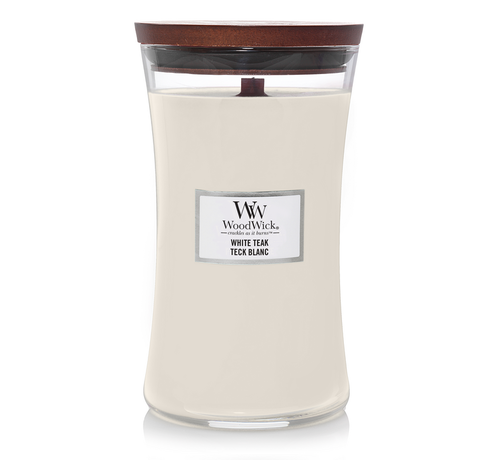 WoodWick White Teak - Large Candle