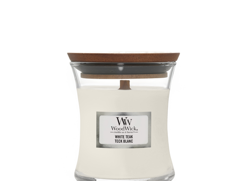 WoodWick White Teak - Mini Candle