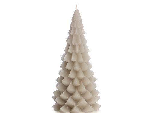 Rustik Lys Kerstboom Kaars 10x20 CM - Linnen