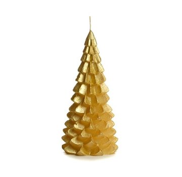 Rustik Lys Kerstboom Kaars 10x20 CM - Goud