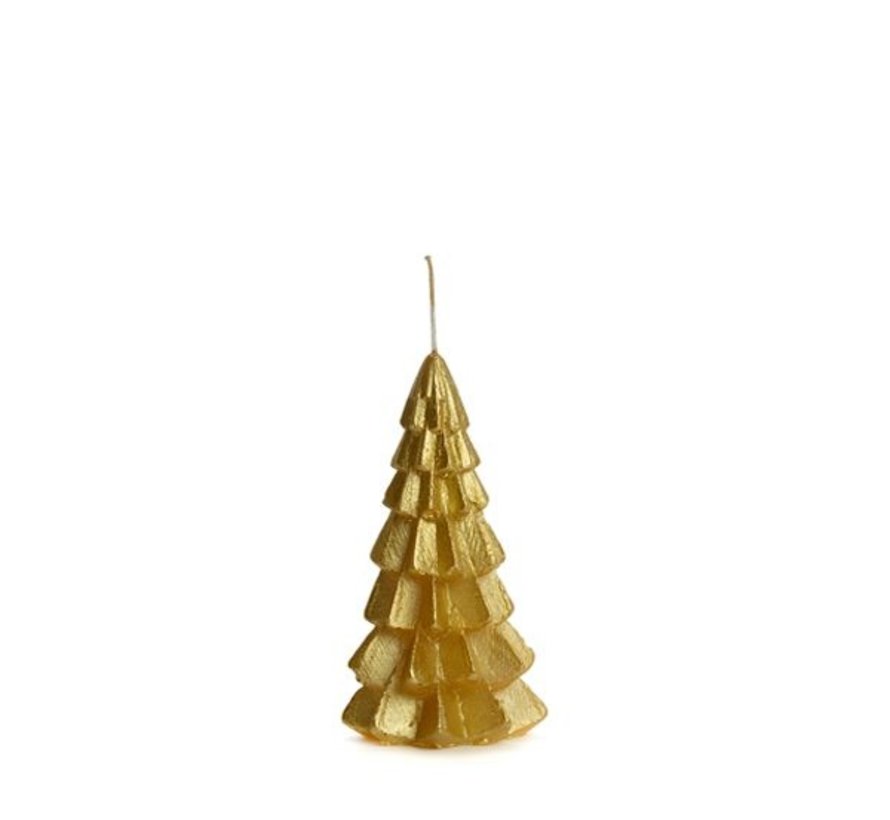 Kerstboom Kaars 6,3x12 CM - Goud