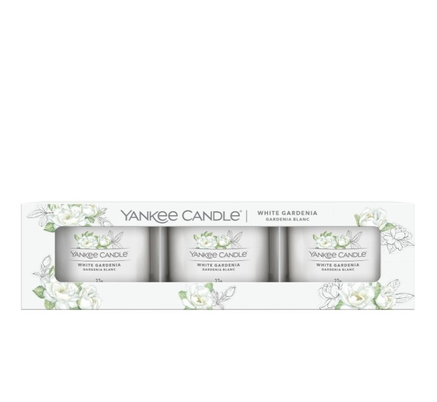 White Gardenia - Filled Votive 3-Pack