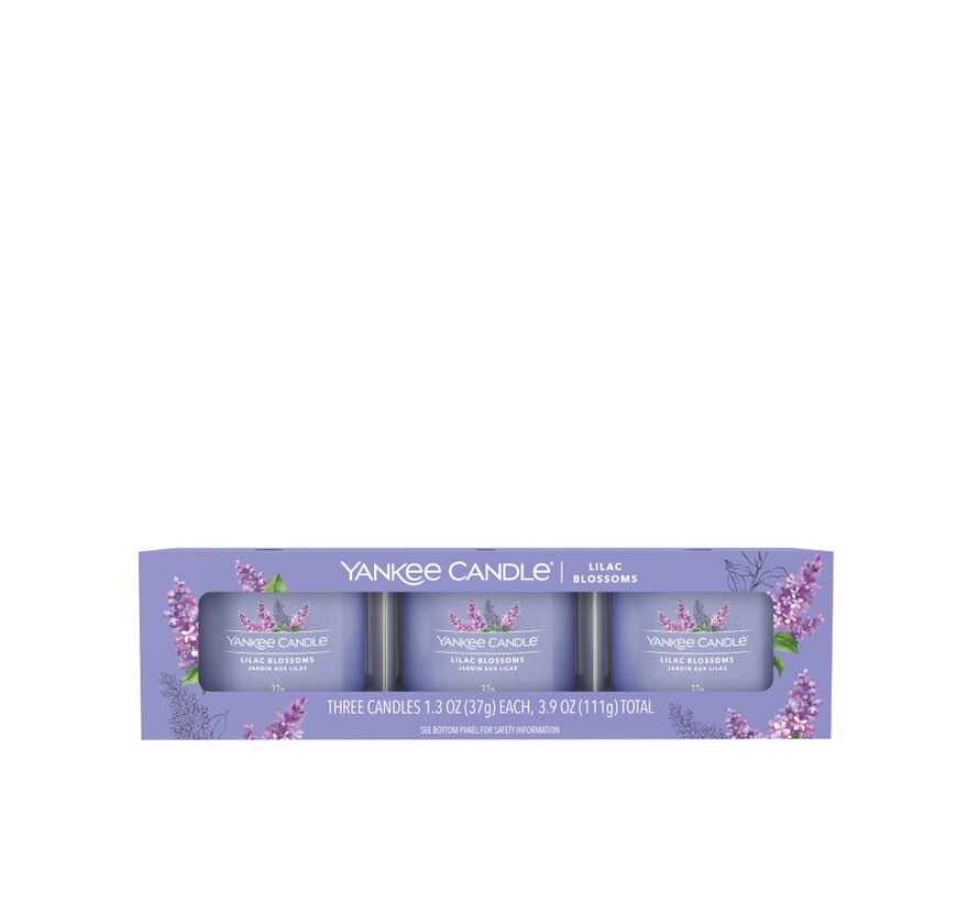 Lilac Blossoms - Filled Votive 3-Pack
