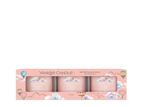 Yankee Candle Watercolour Skies - Filled Votive 3-Pack