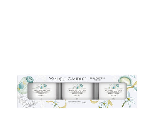 Yankee Candle Baby Powder  - Filled Votive 3-Pack