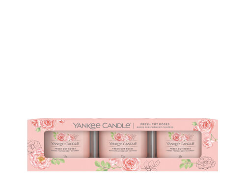 Yankee Candle Fresh Cut Roses - Filled Votive 3-Pack