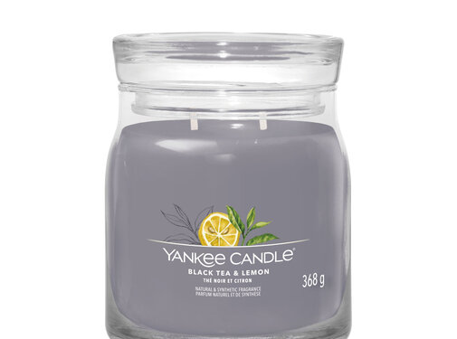 Yankee Candle Black Tea & Lemon - Signature Medium Jar