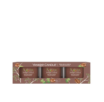 Yankee Candle Praline & Birch - Filled Votive 3-Pack