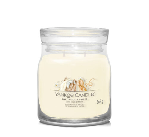 Yankee Candle Soft Wool & Amber - Signature Medium Jar