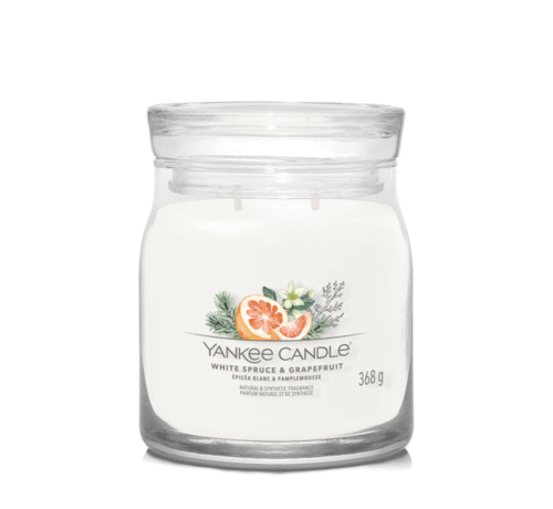 Yankee Candle White Spruce & Grapefruit - Signature Medium Jar