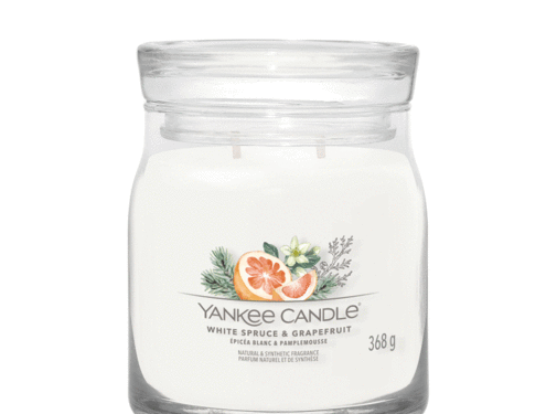 Yankee Candle White Spruce & Grapefruit - Signature Medium Jar