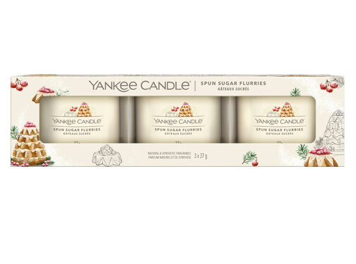 Yankee Candle Spun Sugar Flurries - Filled Votive 3-Pack