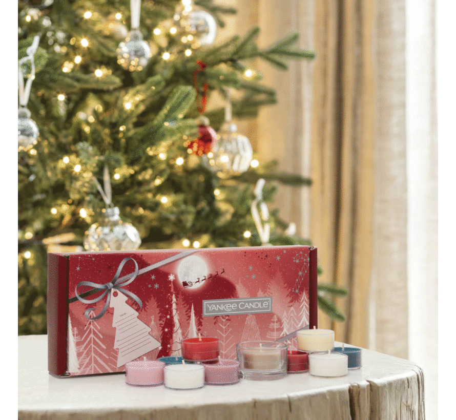 Bright Lights 10 Tea Lights & 1 Holder Gift Set