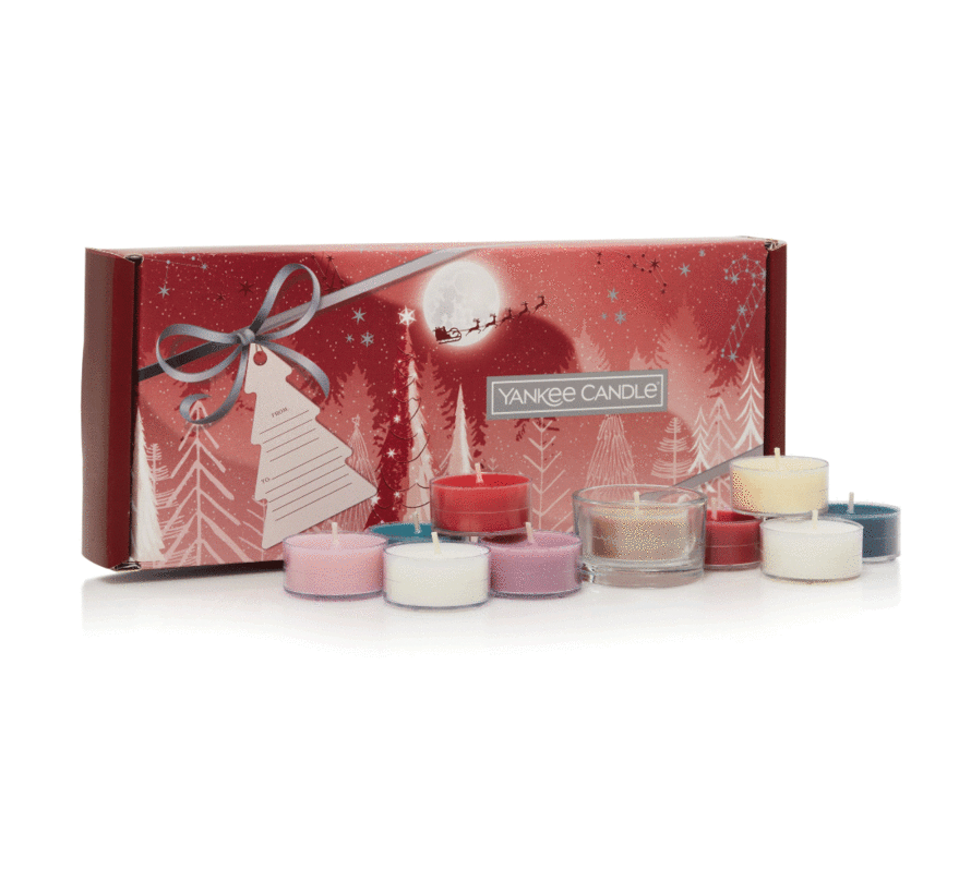 Bright Lights 10 Tea Lights & 1 Holder Gift Set