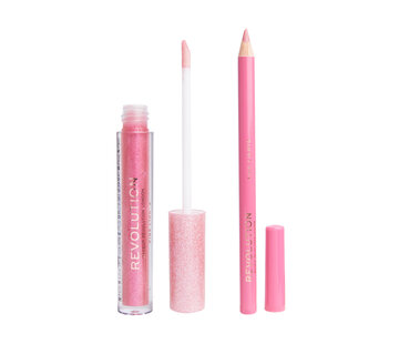 Makeup Revolution Ultimate Lights Shimmer Lip Kit - Pink Lights