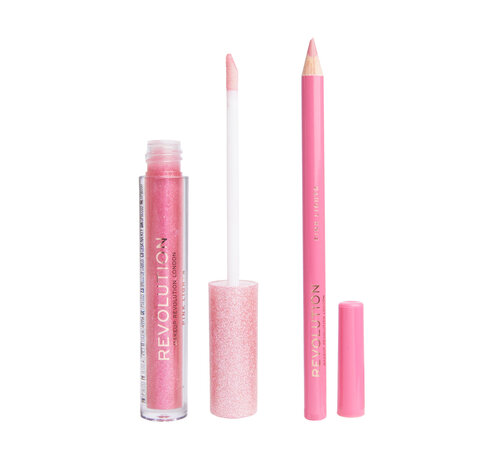 Makeup Revolution Ultimate Lights Shimmer Lip Kit - Pink Lights