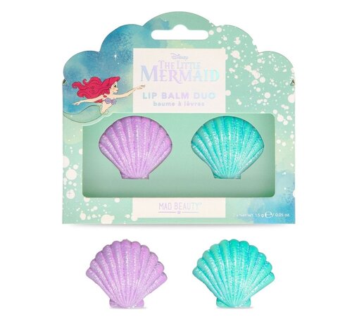Mad Beauty x Disney - Little Mermaid Shell Lip Balm Duo