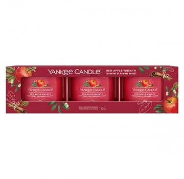 Yankee Candle Red Apple Wreath - Filled Votive 3-Pack