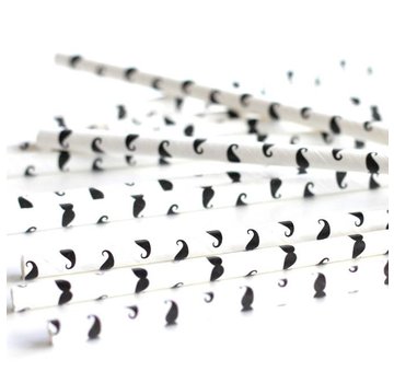 Papieren Rietjes - Moustache