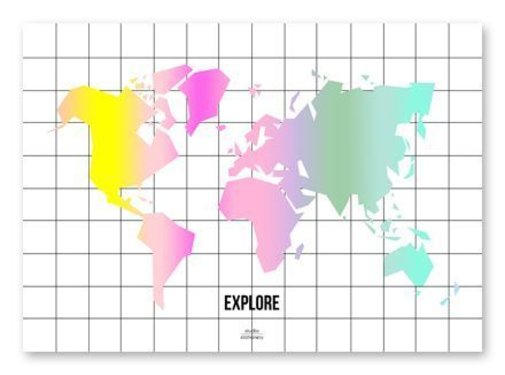 Studio Stationery Taste The Rainbow World Map
