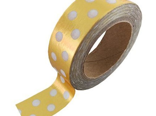 Studio Stationery Masking Tape - Gold & White Dotted