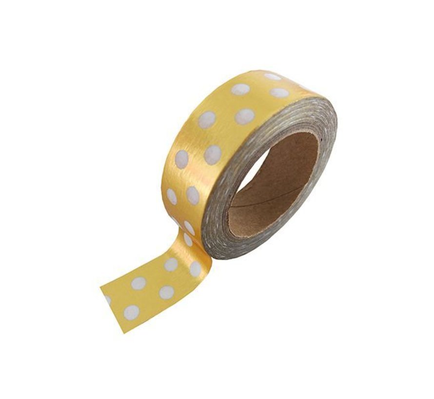 Masking Tape - Gold & White Dotted