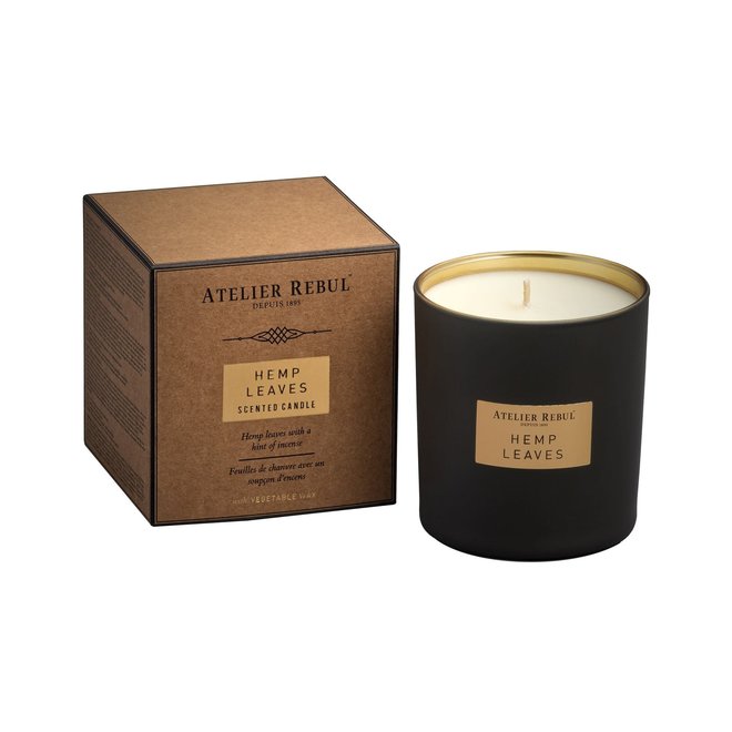 scented candle hemp leaves 210 gr