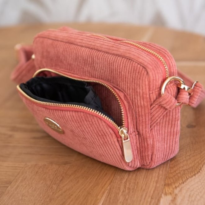 fancy dog mom bag coral