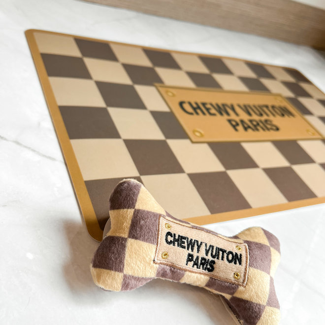 chewy vuiton beige placemat
