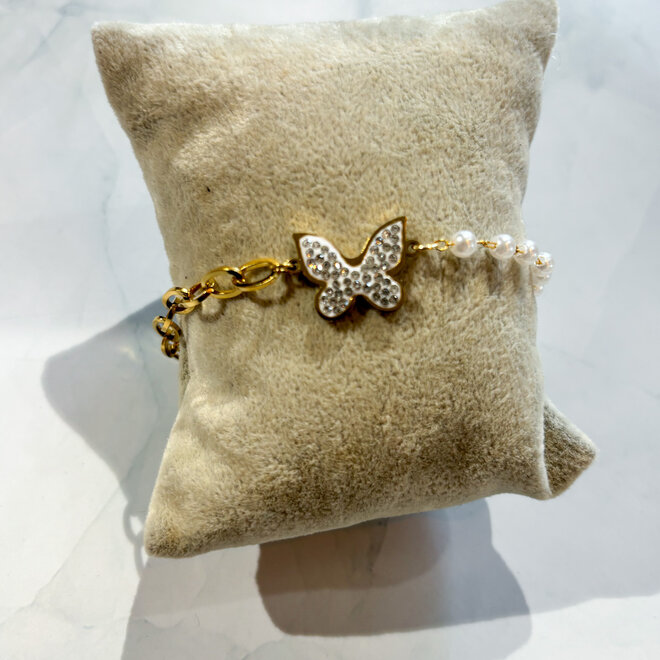 pearl butterfly bracelet