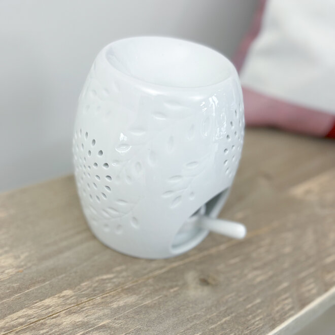 White oil burner candle