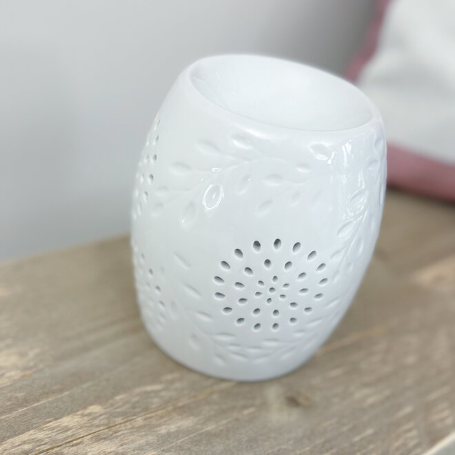 White oil burner candle