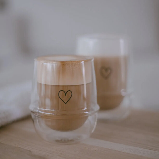 Dubbelwandig love glas 220ml