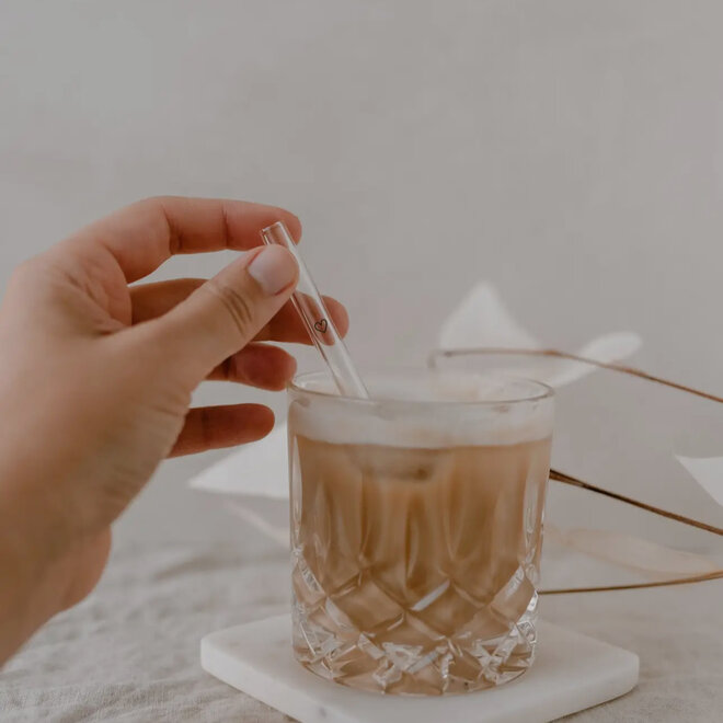 Glazen rietjes set van 4