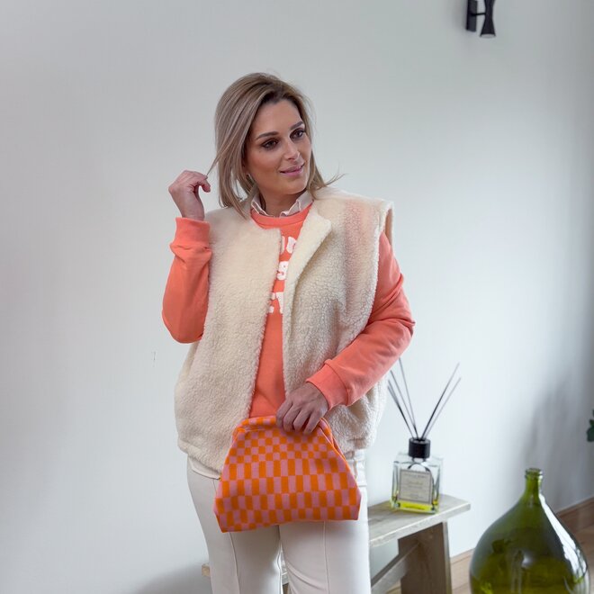 Colorfull clutch lila/orange