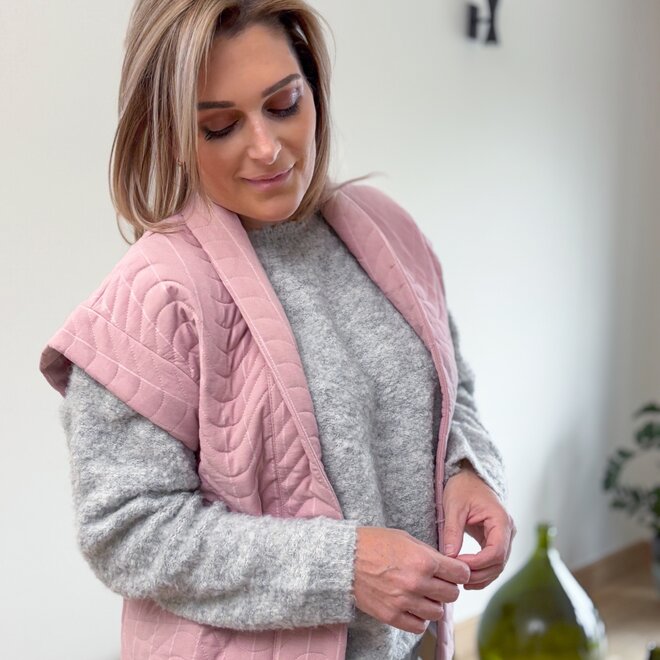 Overlay gilet soft pink